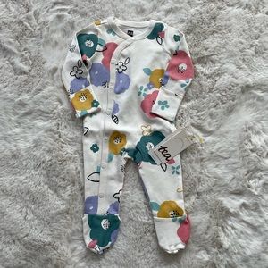 NWT Tea Collection Baby Floral Footed Romper